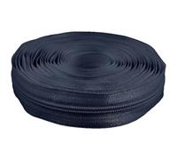 cyclingcolors 1 x Zip No. 5 Length 5 Metres Teeth Made of Injected Plastic Polyester Open End Mesh Without Puller Slider Zipper Clothing Sewing Jackets Haberdashery Dark Blue
