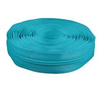 cyclingcolors 1 x Zip No. 5 Length 5 Metres Teeth Made of Injected Plastic Polyester Open End Mesh Without Puller Slider Zipper Clothing Sewing Jackets Haberdashery Turquoise Blue