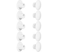 cyclingcolors 10 x Cover Caps Plastic Blind Hole Stopper Blanking Plug Cover Furniture Diameter 5 mm (10 mm) White RAL 9010