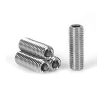 cyclingcolors 10 x Hexagon Socket Adjustment Screws DIN 916 ISO 4029 Stainless Steel A2 Cup End Fully Threaded Metric M10x25mm