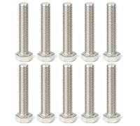 cyclingcolors 10 x Hexagonal Head Screws DIN 933 ISO 4017 Stainless Steel A2 Fully Threaded Metric Bolt, M4x20 mm