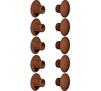 cyclingcolors 10x Cover Caps Plastic Blind Hole Plugs Blanking Plugs Cover Furniture (Diameter 5 mm (10 mm) / Fawn Brown RAL 8007)
