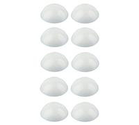 cyclingcolors 10x Screw caps covers with sealing lip for pan head push fit furniture quality plastic cap, White 14mm