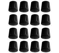 cyclingcolors 16 x Furniture Feet Rubber Furniture Gliders Round Chair Caps Foot Caps Protective Caps for Chair Legs Black Tube Caps End Caps Round Tube (25 mm)