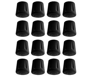 cyclingcolors 16 x Furniture Feet Rubber Furniture Gliders Round Chair Caps Foot Caps Protective Caps for Chair Legs Black Tube Caps End Caps Round Tube (10 mm)