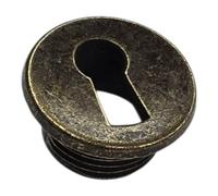 cyclingcolors 1x 25mm Key Plate for Furniture Lock - Zamak Brown - Furniture Fitting for DIY, Renovation & Restoration