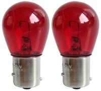 cyclingcolors 2 x 12V 21W BAW15S PR21W Red 12088 7508 Offset Pins Single Filament Tail Light Brake Light Rear Fog Light Electric Car
