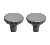 cyclingcolors 2 x 34mm Diameter Plastic Furniture Knob - Kitchen Doors, Cupboards, Drawers, Cupboards - Grey