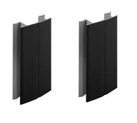 cyclingcolors 2 x Connectors for Skirting Board 150 mm Matt Black Kitchen Corner Plinth Corner Kitchen Base Inner Corners Outside Corners Furniture