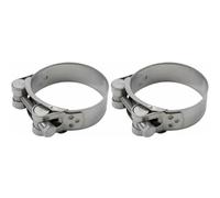 cyclingcolors 2 x Exhaust Clamp Compatible with 25-27 mm Wide 18 mm Stainless Steel A2 AISI304 Silencer Pot Attachment Exhaust Pipe Clamp Collector Connector Motorcycle Car Moped Scooter