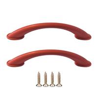 cyclingcolors 2 x Furniture Handles 96 mm Hole Spacing Plastic Cupboard Door Kitchen Cabinet Drawer Buffet Home Red