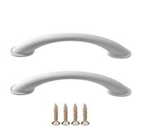 cyclingcolors 2 x Furniture Handles, 96 mm, Kitchen Handles, Door Handle with Screws, Plastic Cupboard Door, Kitchen Cupboard, Drawer, Buffet Home, White