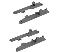 cyclingcolors 2 x Grey Drawer Front Guides 204 mm for Interior Drawers with Square Front Rail, Kitchen Cabinet Guide