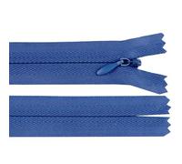 cyclingcolors 2 x Invisible Zippers No. 3 50 cm with Injected Plastic Teeth Polyester Open End Mesh Puller Slider Zipper Clothing Sewing Jackets Haberdashery Dark Blue