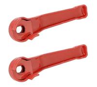 cyclingcolors 2 x Lever Handle for Ball Valve, red Lever, Steel Water tap, Single Lever Handle, Shut-Off Valve, Ball Drain Valve, 3/8 inch