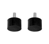 cyclingcolors 2 x Silent Block Rubber Buffer Shock Absorber Vibration Damper Thread Car Motorcycle Tractor Trailer Elastic Bushings Rubber Male Full M6 x 15 mm 20 x 15 mm