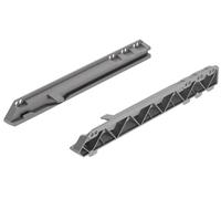 cyclingcolors 2 x Slide Rail 338 mm Plastic Grey for Hanging Shelves Hanging Basket Kitchen Cabinets Furniture Wardrobes Guide Rail Body Width