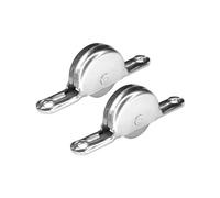 cyclingcolors 2 x Sliding Door Castors Wardrobe Wheels 18 mm Cabinet Roller Wheel Furniture Window Casement Pulley Steel