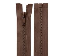 cyclingcolors 2 x Zippers No. 5 30 cm with Injected Plastic Teeth Polyester Open End Mesh Puller Slider Zipper Clothing Sewing Jackets Haberdashery Chocolate Brown