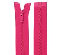 cyclingcolors 2 x Zippers No. 5 30 cm with Injected Plastic Teeth Polyester Open End Mesh Puller Slider Zipper Clothing Sewing Jackets Haberdashery Pink