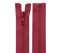 cyclingcolors 2 x Zippers No. 5 70 cm with Injected Plastic Teeth Polyester Open End Mesh Puller Slider Zipper Clothing Sewing Jackets Haberdashery Burgundy