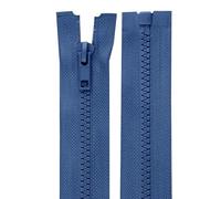 cyclingcolors 2 x Zippers No. 5 70 cm with Injected Plastic Teeth Polyester Open End Mesh Puller Slider Zipper Clothing Sewing Jackets Haberdashery Blue Jeans