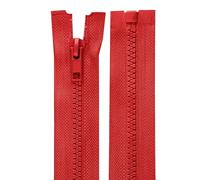 cyclingcolors 2 x Zippers No. 5 70 cm with Injected Plastic Teeth Polyester Open End Mesh Puller Slider Zipper Clothing Sewing Jackets Haberdashery Red