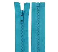 cyclingcolors 2 x Zippers No. 5 70 cm with Injected Plastic Teeth Polyester Open End Mesh Puller Slider Zipper Clothing Sewing Jackets Haberdashery Turquoise Blue