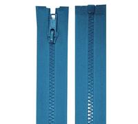 cyclingcolors 2 x Zippers No. 5 70 cm with Injected Plastic Teeth Polyester Open End Mesh Puller Slider Zipper Clothing Sewing Jackets Haberdashery Rich Blue