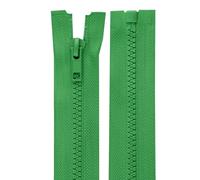 cyclingcolors 2 x Zippers No. 5 70 cm with Injected Plastic Teeth Polyester Open End Mesh Puller Slider Zipper Clothing Sewing Jackets Haberdashery Fern Green