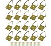 cyclingcolors 20 x Brass Picture Hooks with Nails Fixing Frame Wall Hanging Photo Wall Decoration 32mm