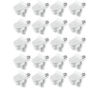 cyclingcolors 20 x Shelf Supports White Plastic Steel Furniture Shelf Cupboard Holder Shelf Support Board Holder Shelf Support