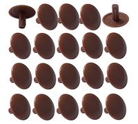 cyclingcolors 20 x Universal Plastic Screw Caps 3 x 12 x 6 mm Phillips Hole Protection Mask (Dark Brown)