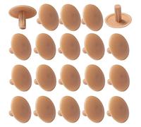 cyclingcolors 20 x Universal Plastic Screw Covers 3 x 12 x 6 mm Phillips Cap Hole Protection Mask (Light Brown)