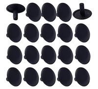 cyclingcolors 20x screws cover caps universal clip push fit plastic hole plug insert cross pz (Black)