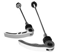 cyclingcolors 2X Bicycle Quick Release Bicycle Front and Rear Wheel Quick Release Axles Bicycle Quick Release MTB Road Bike Silver