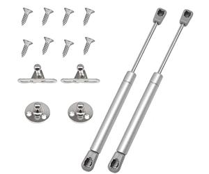 cyclingcolors 2X Vérin à GAZ automatique 2 x Struts for Flaps Spring Furniture Gas Pressure Damper Doors Cabinets 60N, Gray
