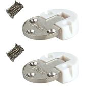 cyclingcolors 3666690029416 2 x lid Furniture Hinge Plano-Medial 30 mm Fitting Made of Wood Flap Holder, Silver