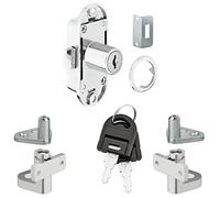 cyclingcolors 3666690039934 Serrure espagnolette Spanish Lock with Glitter Cylinder, Nickel-Plated