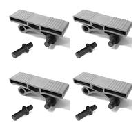 cyclingcolors 3666690057570 Supporto per Doghe 38mm + 4X bulloni Slatted Support 38 mm + 4 x Bolts Pins Plastic Insert 11 mm Double Suspension for Flexible Bed Furniture, Grey