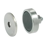 cyclingcolors 3701260889387 Closure Furniture Adhesive Force 3 kg Thread M5 Metal Magnets Cabinet Door Lock, Silver
