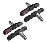 cyclingcolors 4 x Bicycle Brake Shoes 70 mm for Mixt Wet Rain Dryness for V-Brake Rim Brakes Bicycle Brake Pads with Bolt Thread Mounting Material