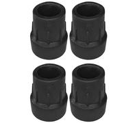 cyclingcolors 4 x Crutches Rubber 25 mm Black with Metal Reinforcement Pads Walking Sticks Forearm Crutches Stick Tip for Hiking Poles Round Tube Caps End Caps Round Tube