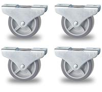 cyclingcolors 4 x Furniture Castors 25 mm Swivel Castors 25 kg/Roller Transport Castors Apparator Roller Rubber Castors