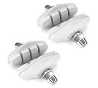 cyclingcolors 4 x Racing City Bike Brake Pads with Screw 50 mm White
