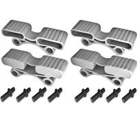 cyclingcolors 4 x Slatted Holders 38 mm x 12 mm + 8 x Bolt Retaining Pins 11 mm Slatted Frame Caps Holder End Cap Holder Bed Flexible Rubber Grey Duo