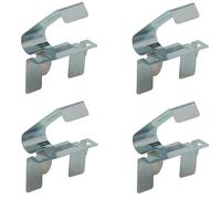 cyclingcolors 4X plinthe Basse meuble 4 x Steel clamp Furniture Clip Holder Spring Base Kitchen, Silver