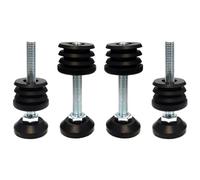 cyclingcolors 4 x Threaded Plugs Round Tube Adjustable Screw Foot Furniture Foot End Cap 32 mm