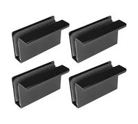 cyclingcolors 4X Glass Door Handle Magnet snap Closure Magnetic Plate with Pull Handle Push Opener Glass Door Hinge Display case Hinge Stainless, 40 x 23 mm Black