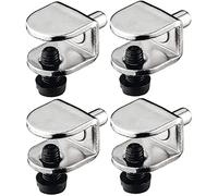 cyclingcolors 4X Shelf Bracket Support Pins 5mm Steel with Screw for Glass Shelves 9mm Thickness Cabinet Furniture